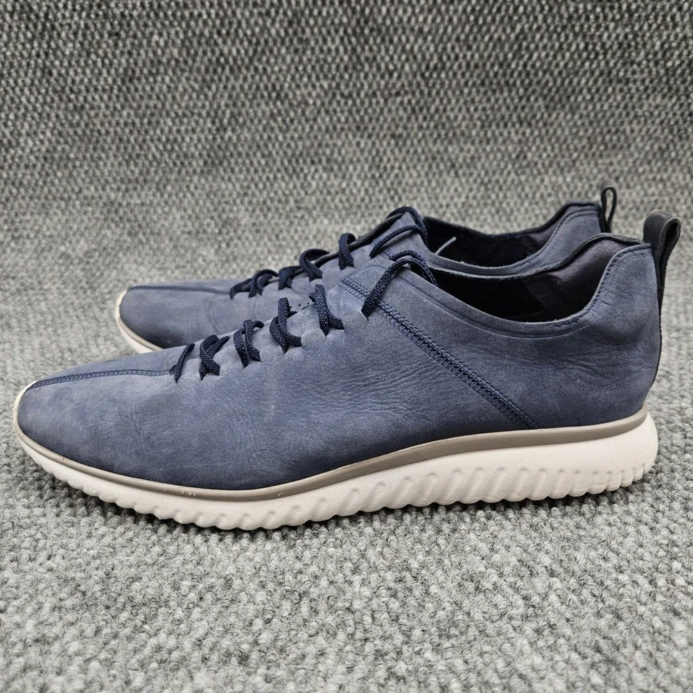 Cole Haan Men's 12 Blue Grand Motion Zerogrand Oxford Shoes Casual Dress Leather